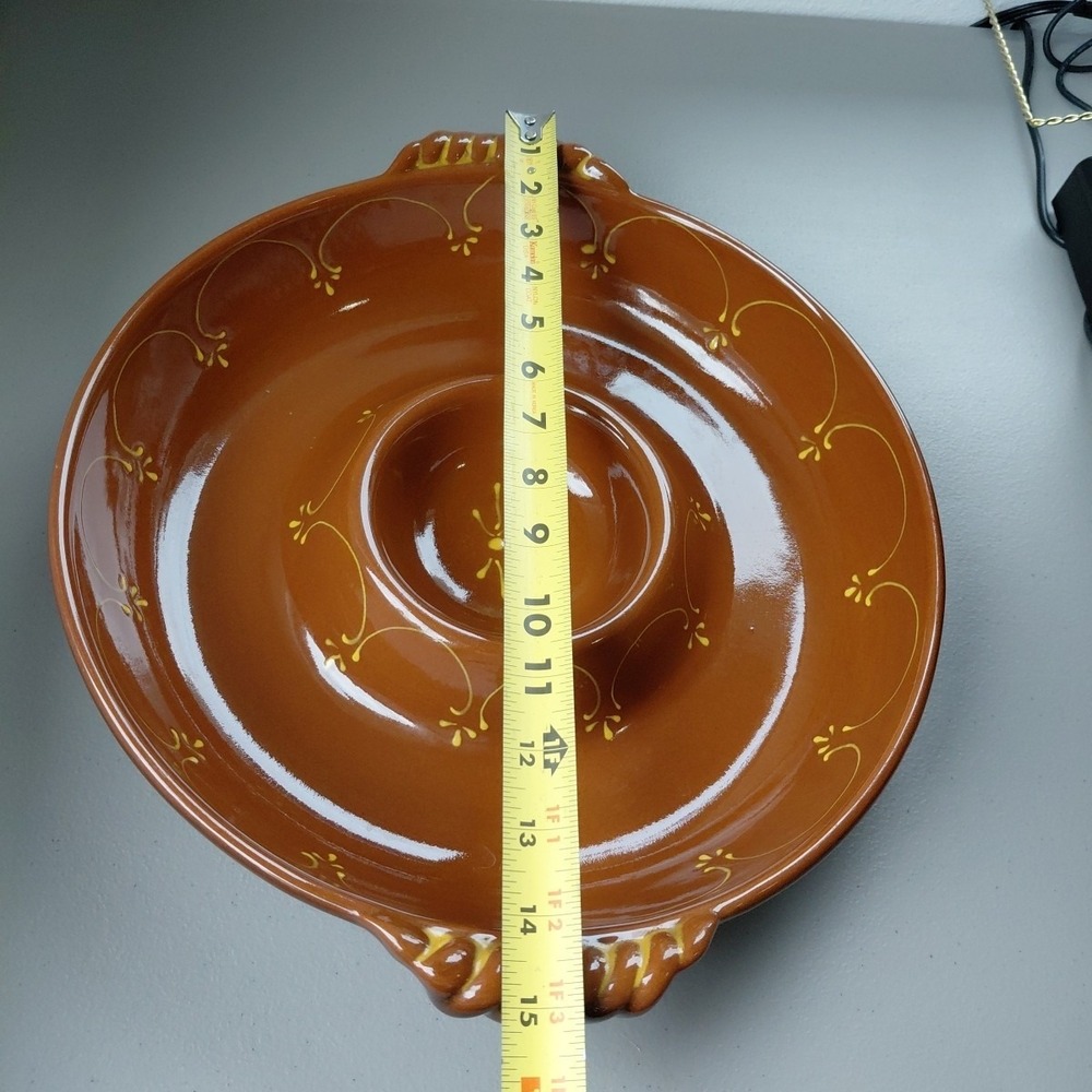 Vintage BF Collection Large Oval Serving Pottery‎ Portugal Hand painted Handles - Picture 8 of 9